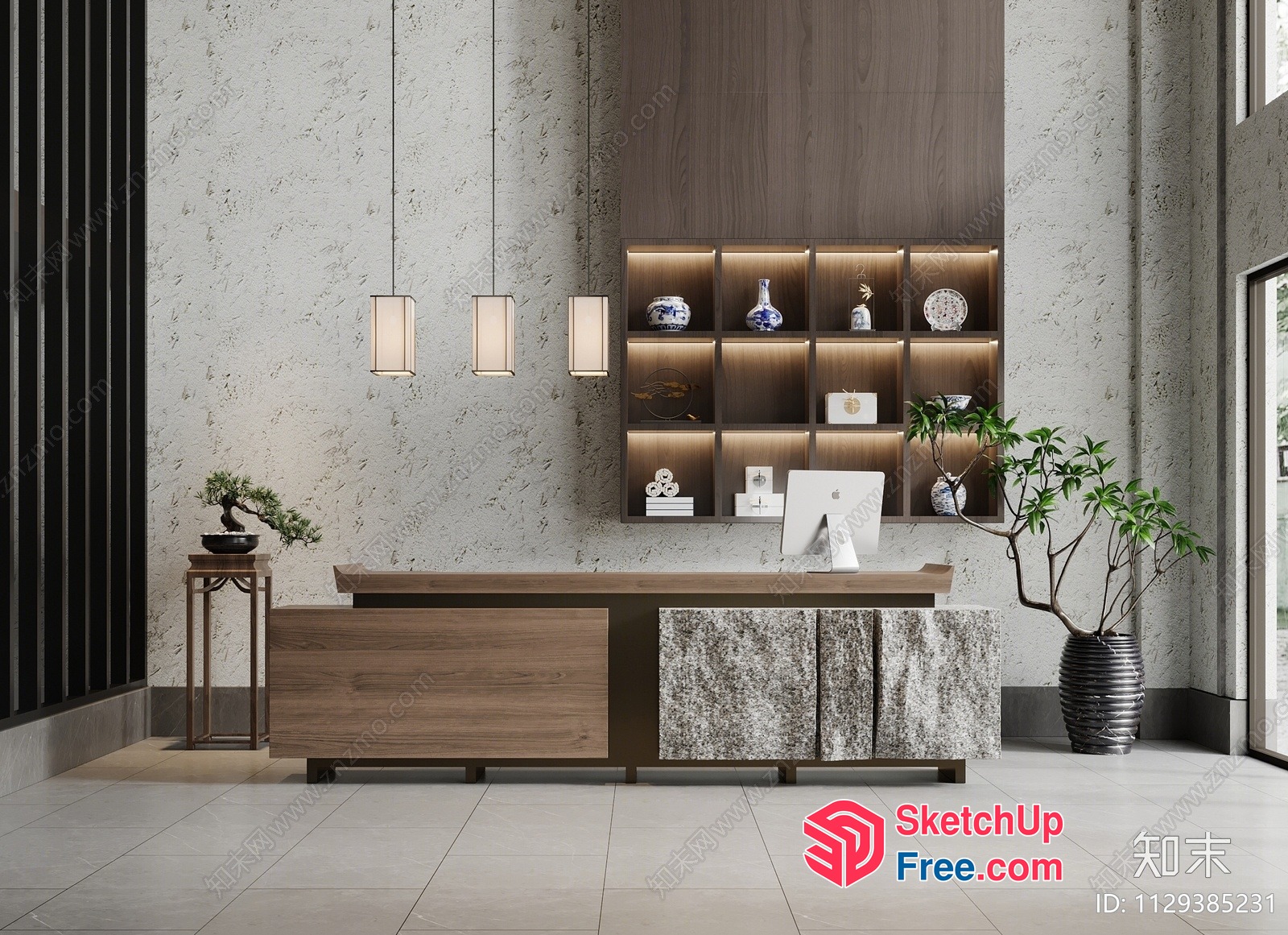 Modern Office Interior With Sleek Furniture And Decor 3D SketchUp File