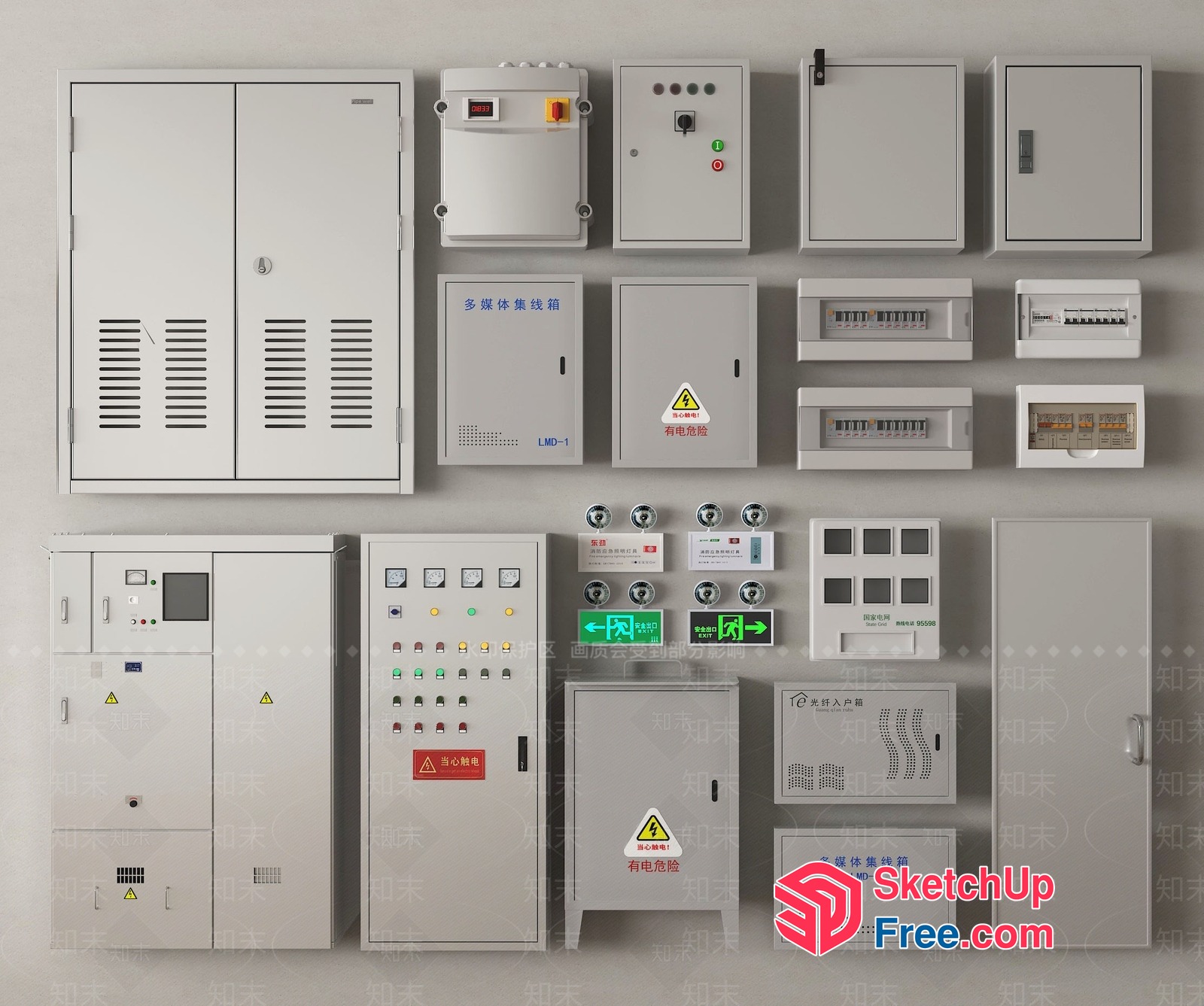 Electrical Panel Room 3D SketchUp File