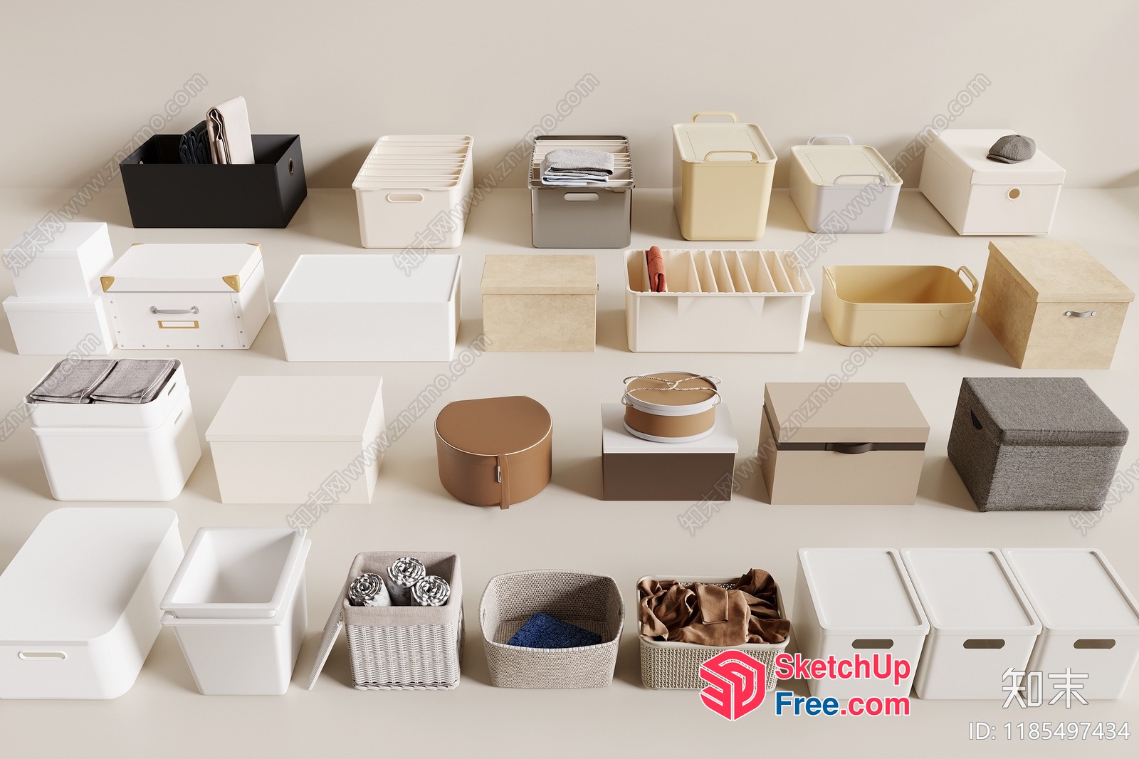 Storage Boxes For Various Items 3D SketchUp File