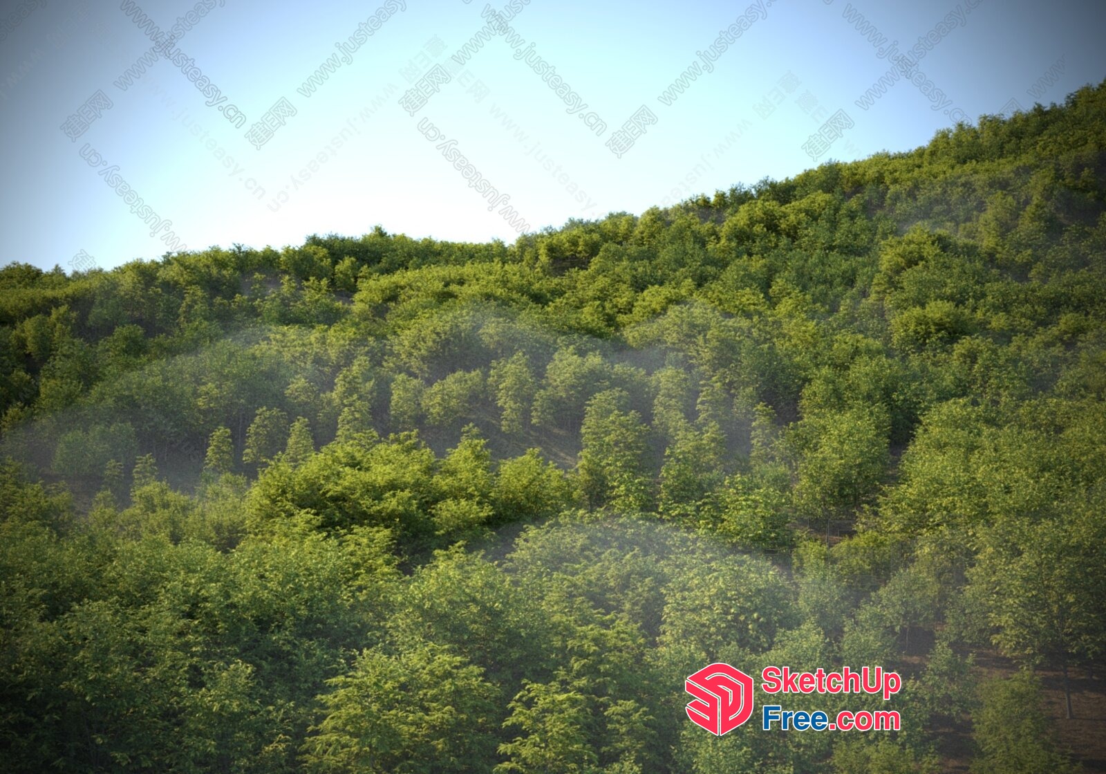 Serene Forest Landscape 3D SketchUp File