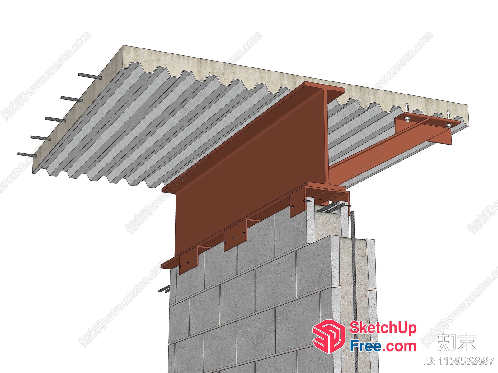 Pillar With Roof Synthesis 3D SketchUp File