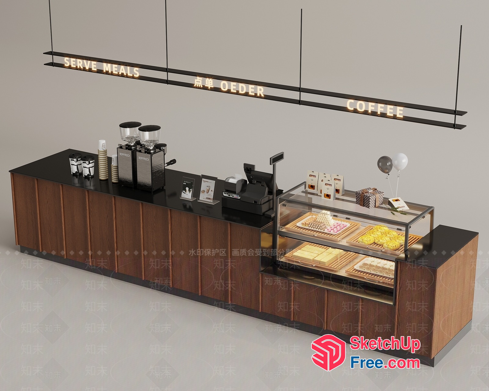 Coffee Shop Interior Design 3D SketchUp File