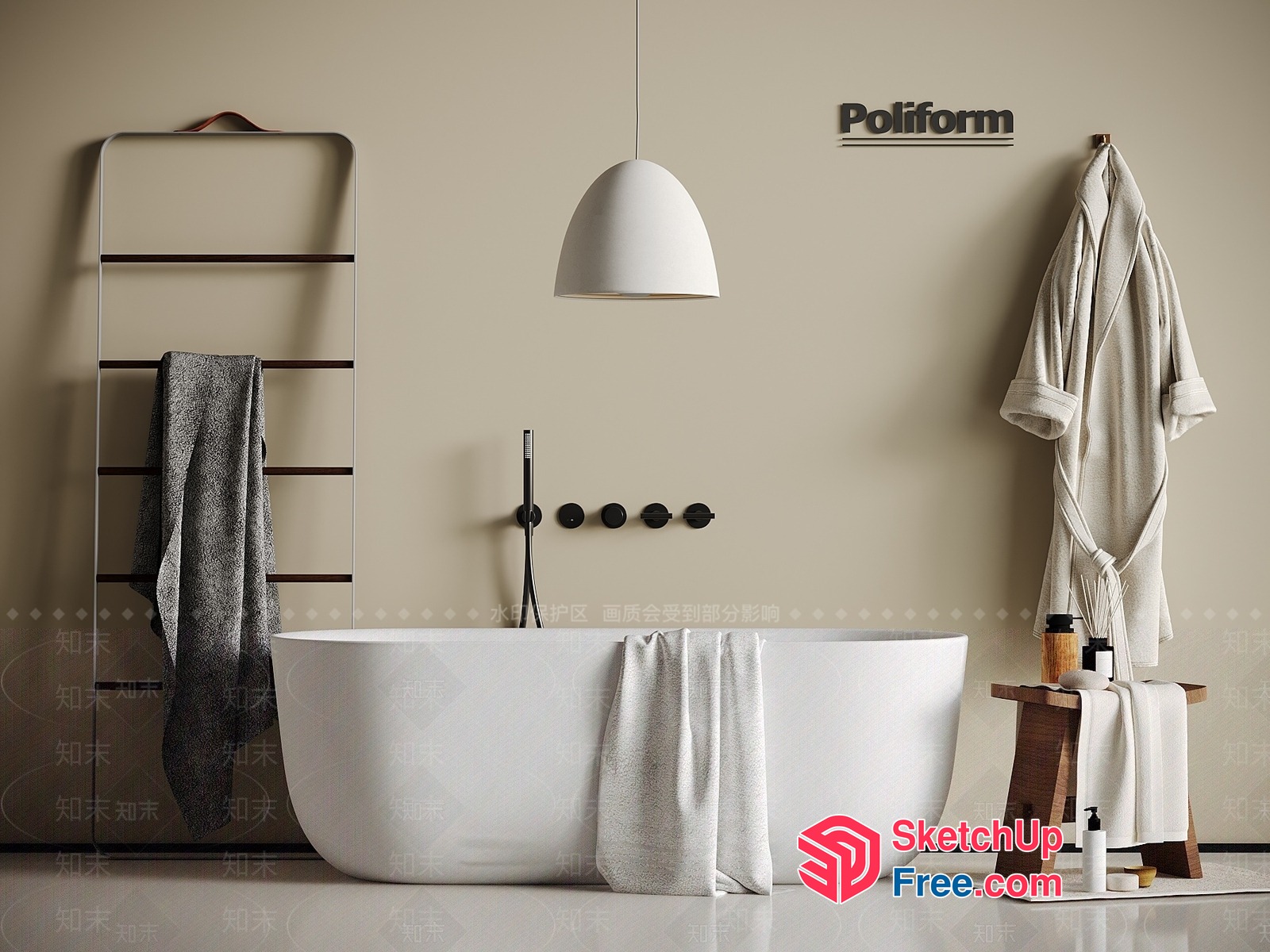 Poliform Bathroom Interior 3D SketchUp File