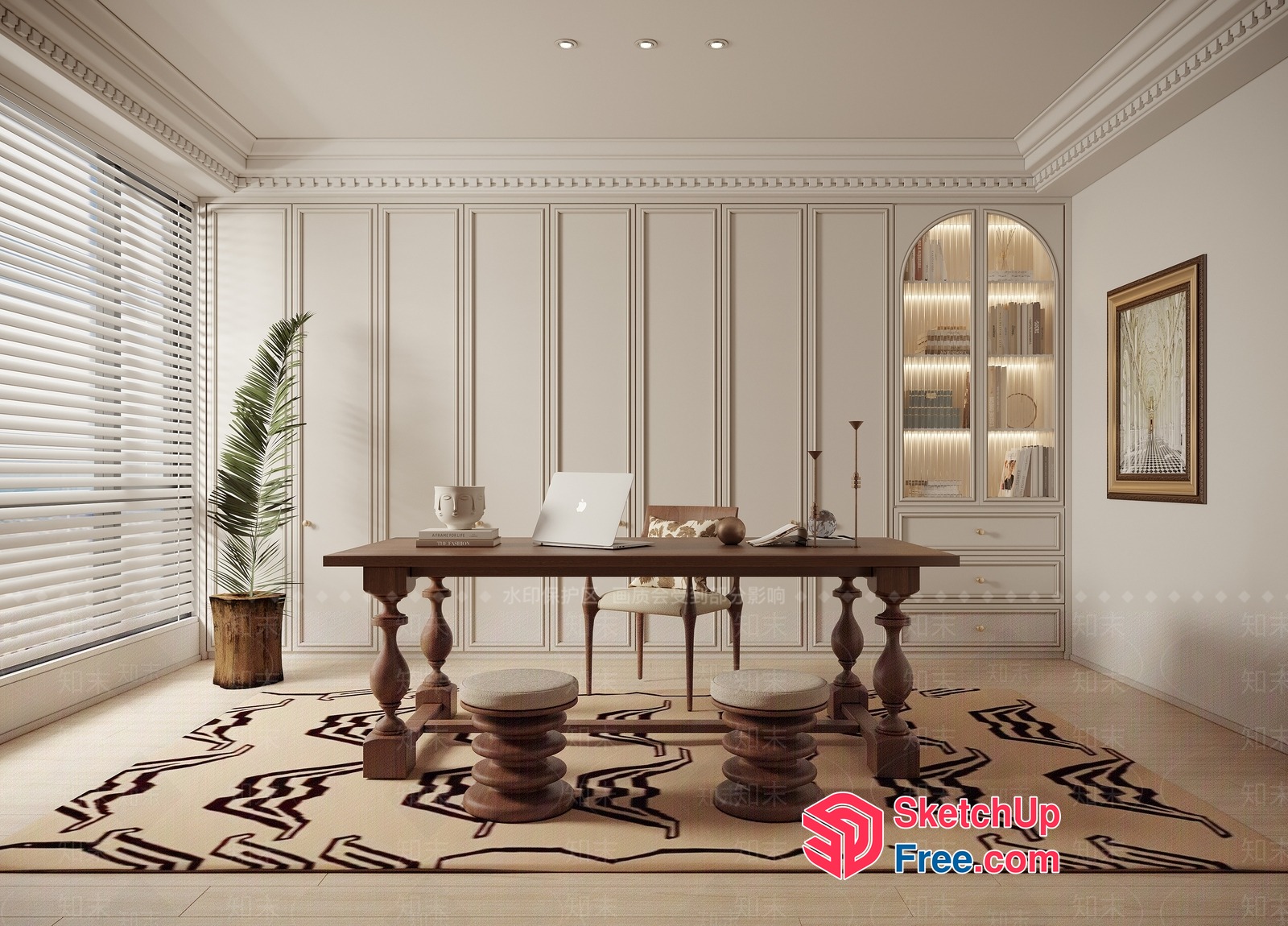 Elegant And Modern Office Space 3D SketchUp File