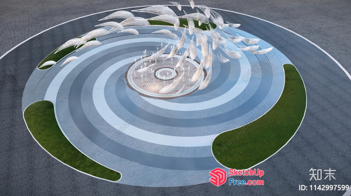 Serene Whirlpool Landscape 3D SketchUp File