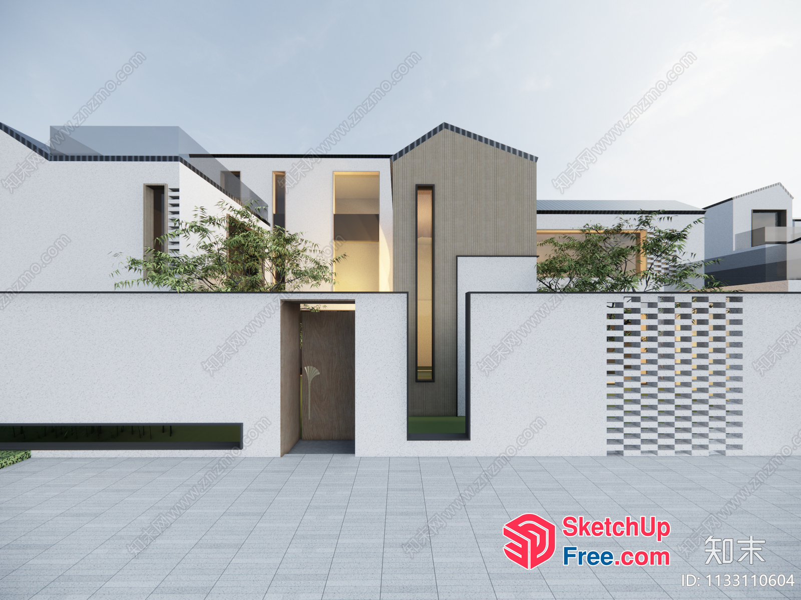 Contemporary Modern Exterior House Design With Clean Lines 3D SketchUp File
