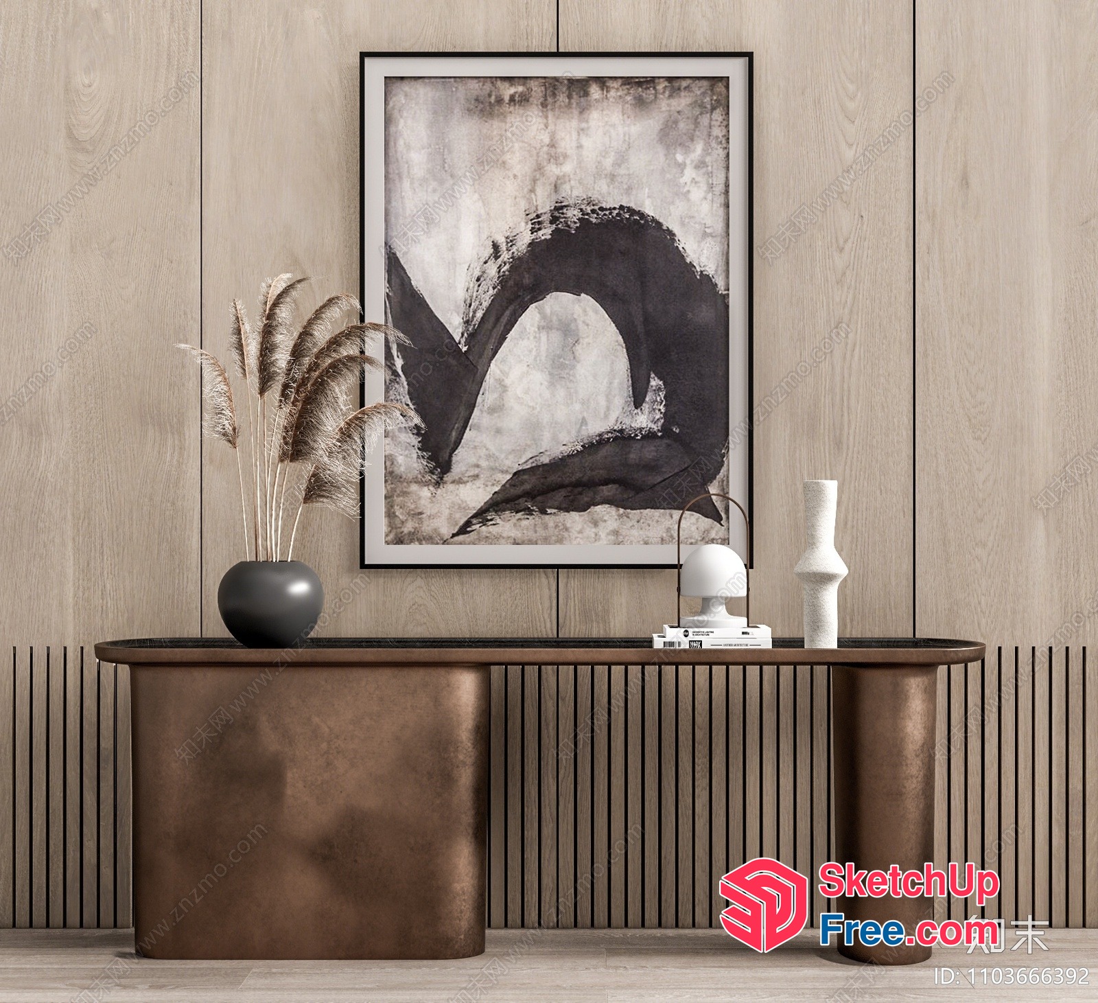 Modern Minimalist Decorative Console Table 3D SketchUp File