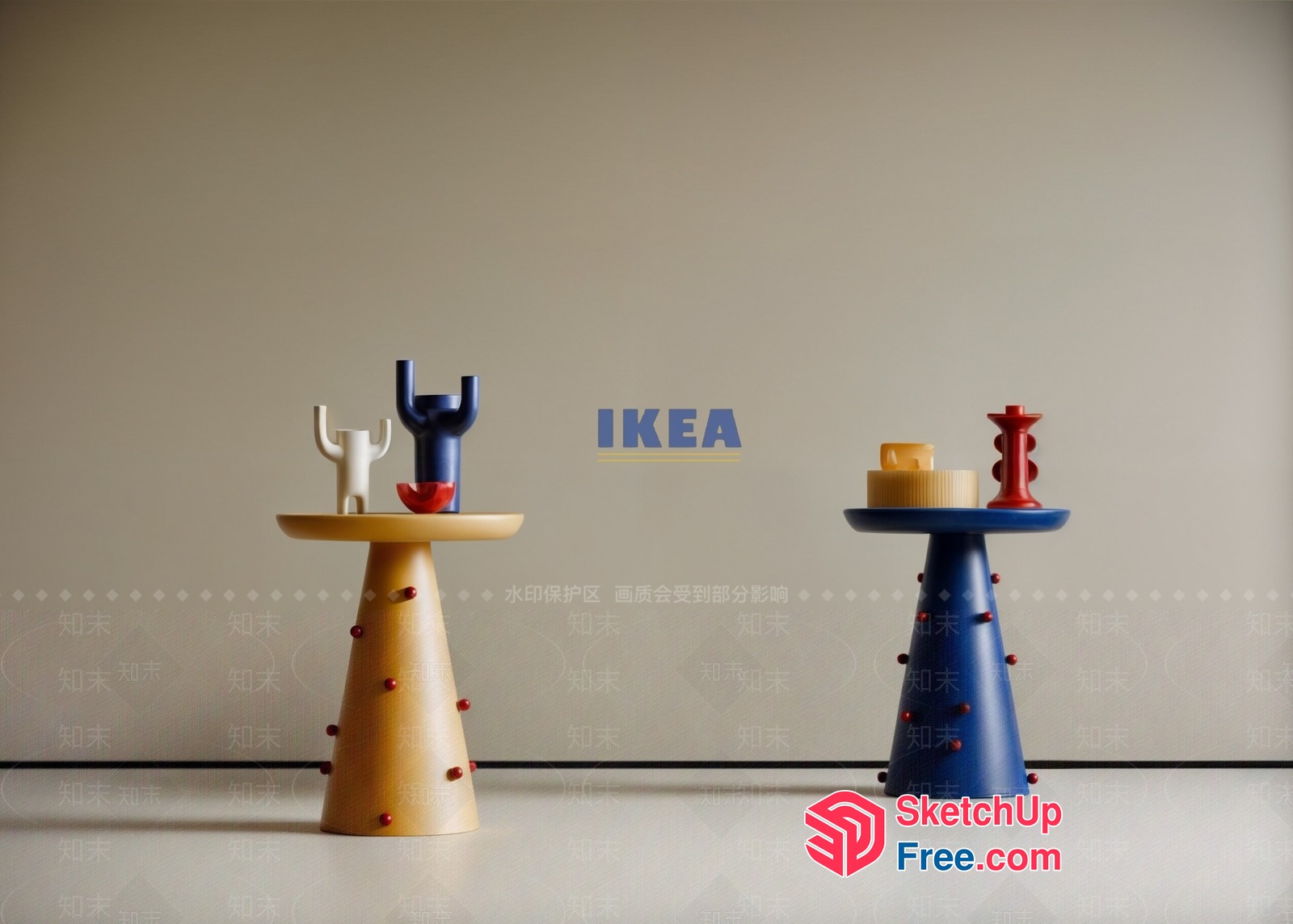 Ikea Decorative Furniture Pieces 3D SketchUp File