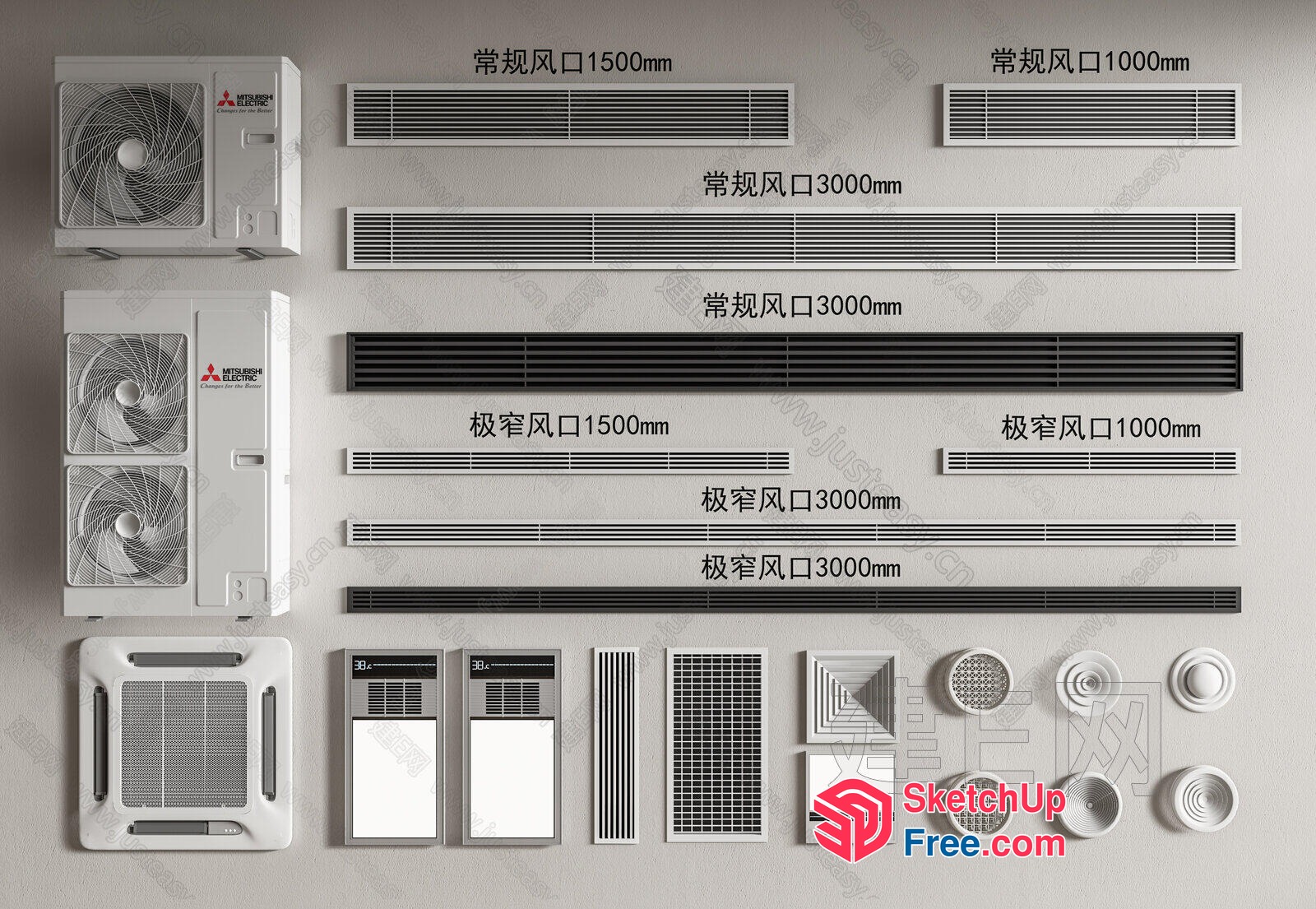 Air Conditioning Units And Heating Systems 3D SketchUp File