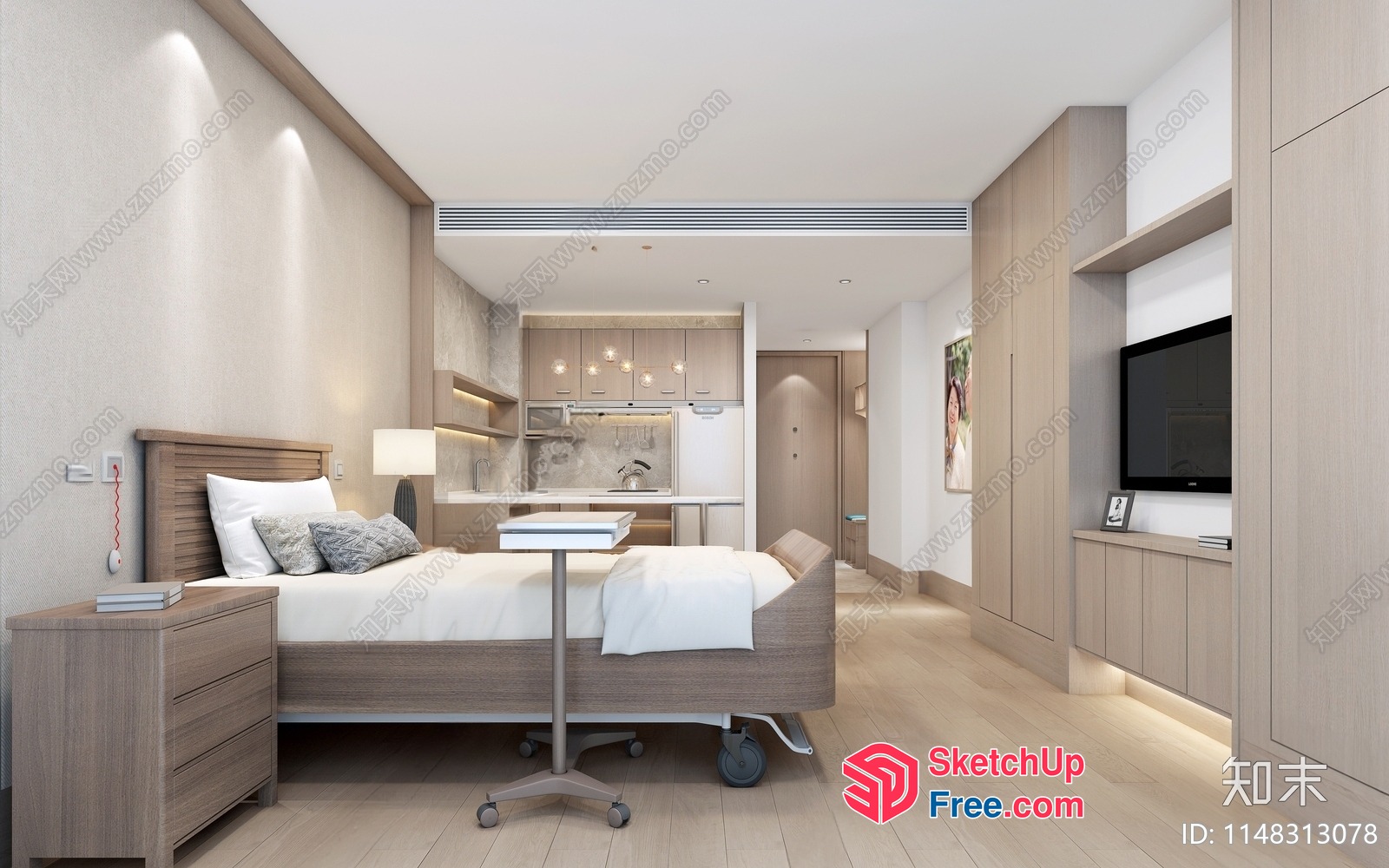 Modern Hospital Room Interior Design 3D SketchUp File