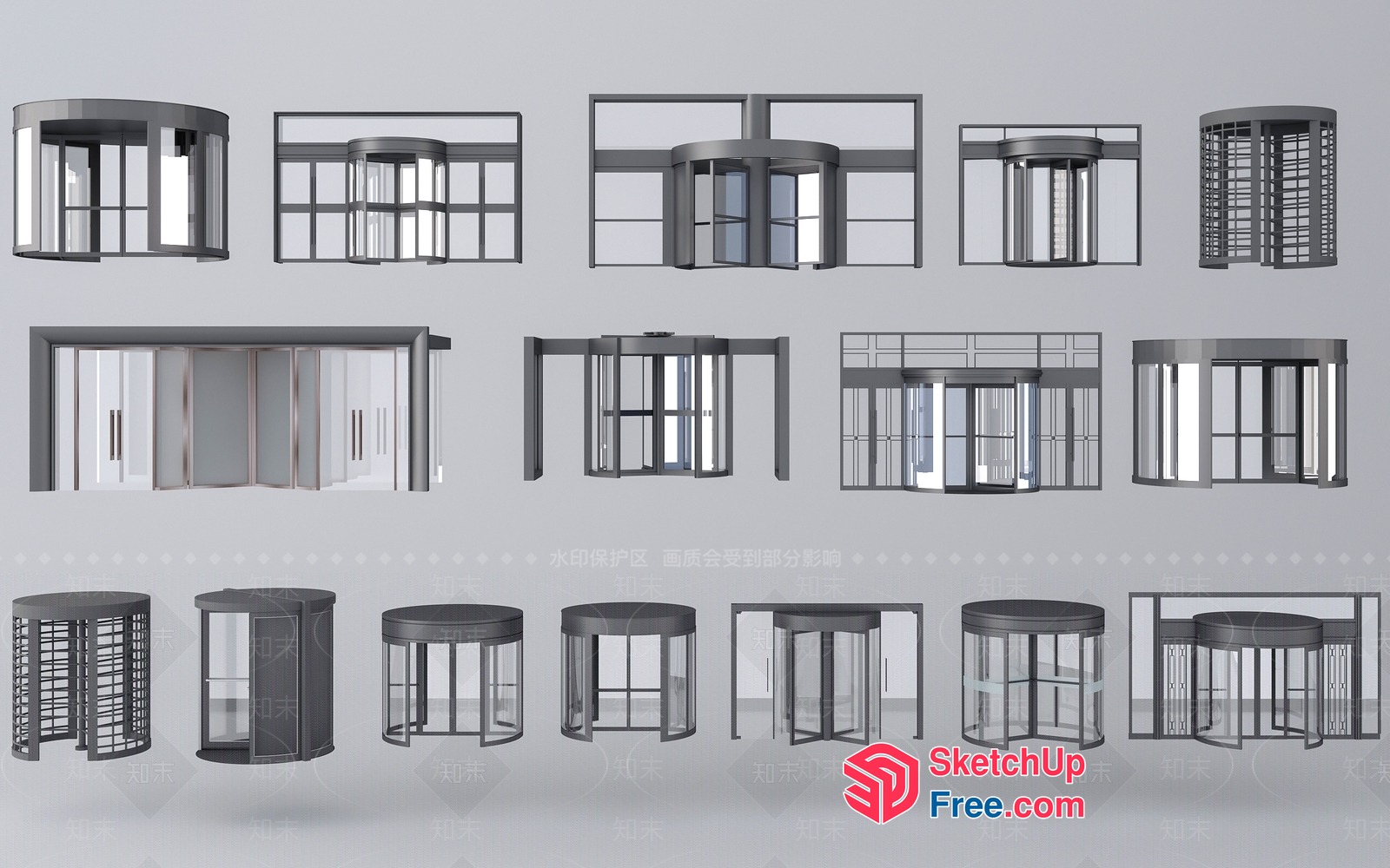 Elevator Doors And Surroundings 3D SketchUp File