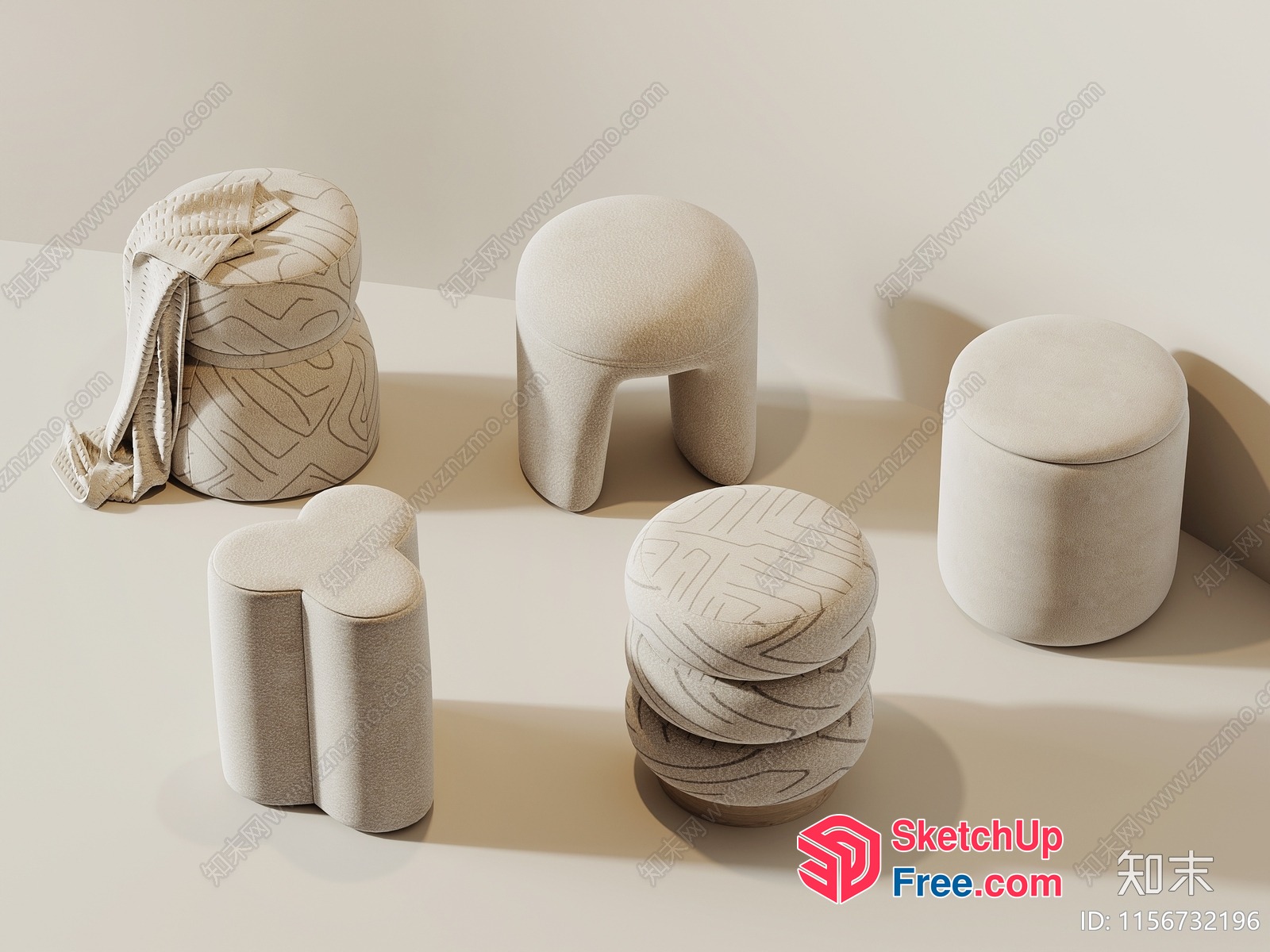 Abstract Sculptural Furniture Collection 3D SketchUp File