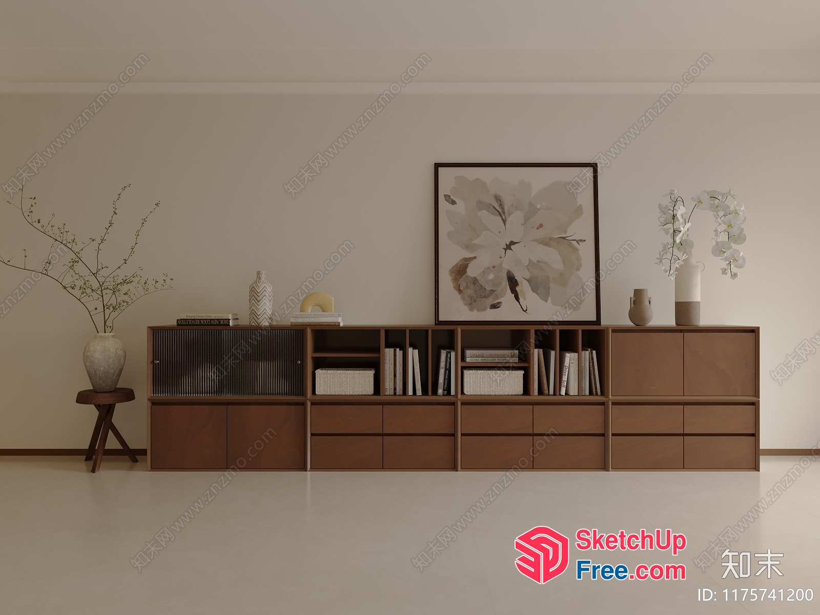 Minimalist Japanese-Style Interior Decor 3D SketchUp File