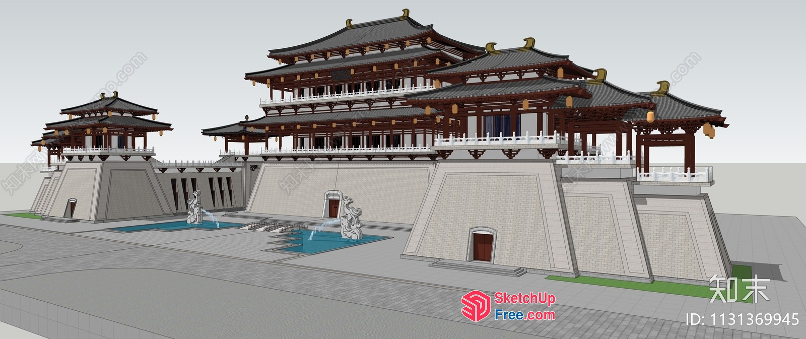 Traditional Chinese Architecture Building 3D SketchUp File