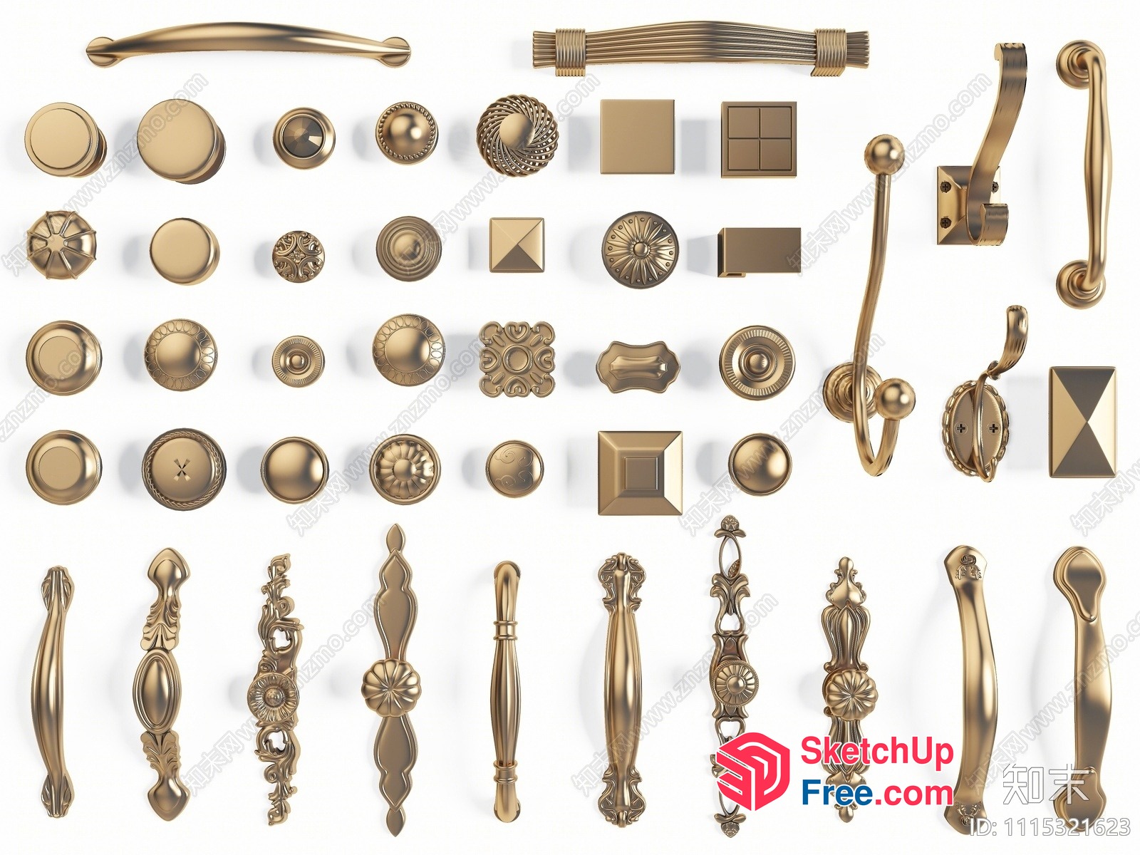 Classic Decorative Hardware Collection 3D SketchUp File