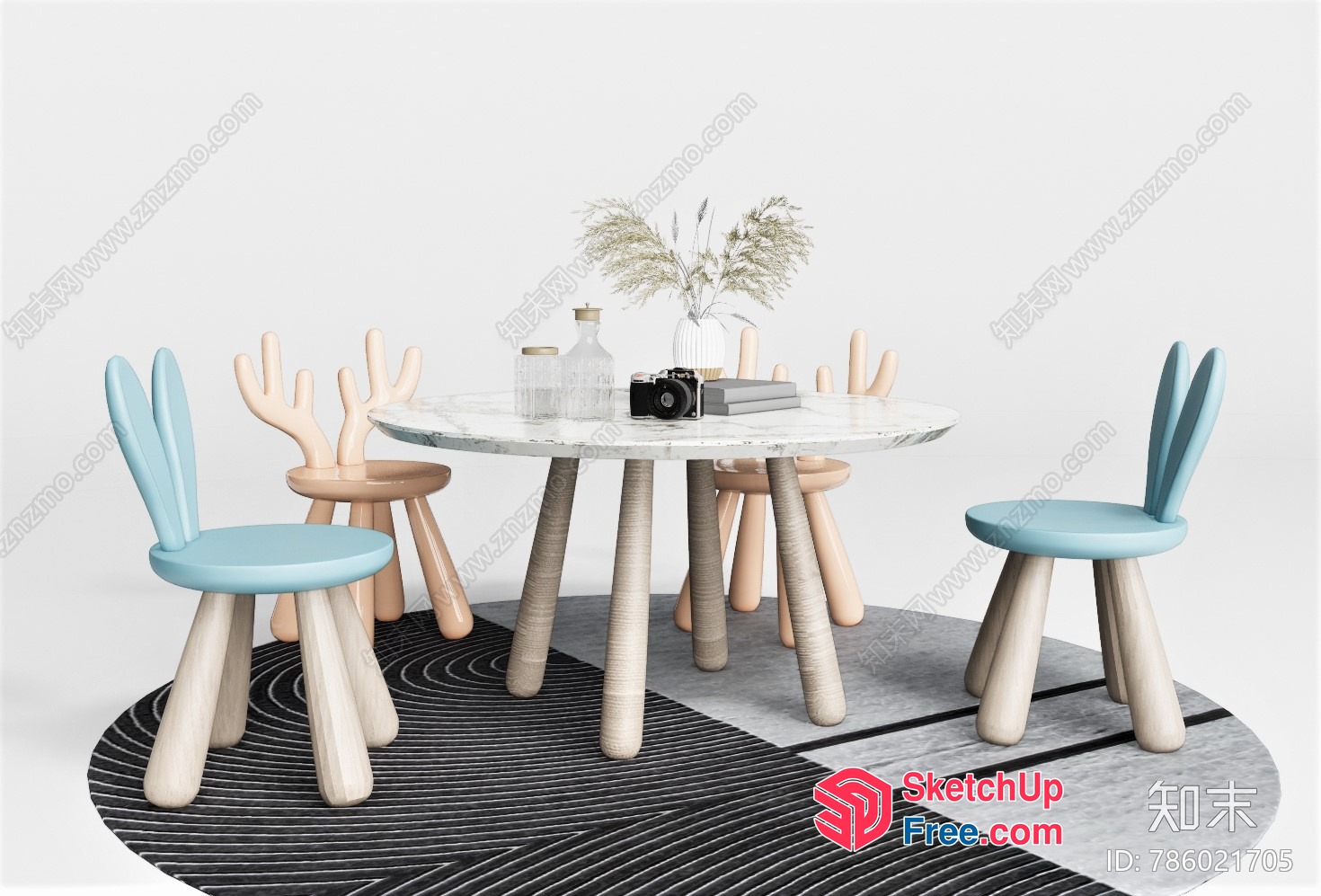 Simple Yet Stylish Dining Area 3D SketchUp File