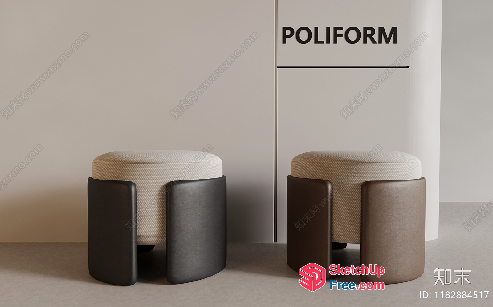 Minimalist Pillar Furniture Collection 3D SketchUp File