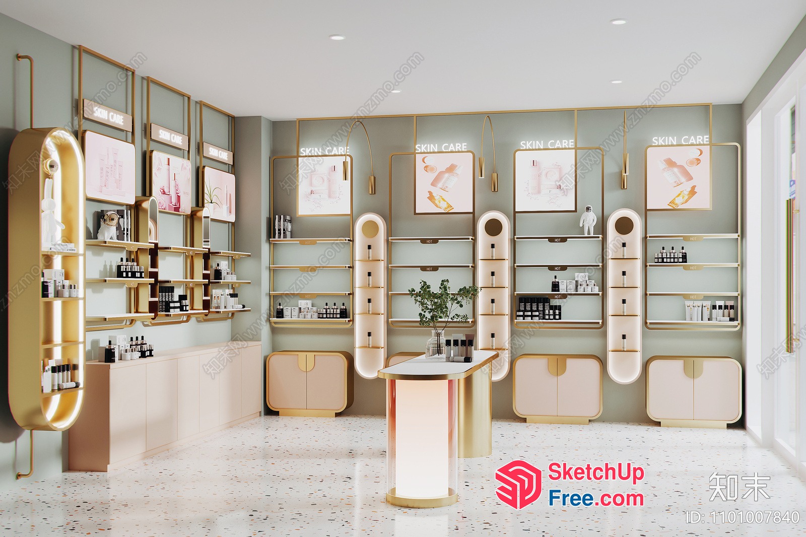 Modern Spa And Beauty Store 3D SketchUp File