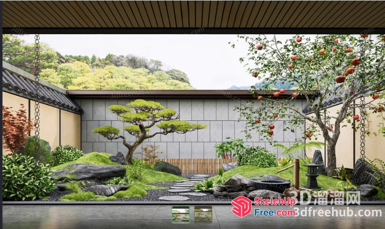 Serene Japanese Garden Oasis 3D SketchUp File