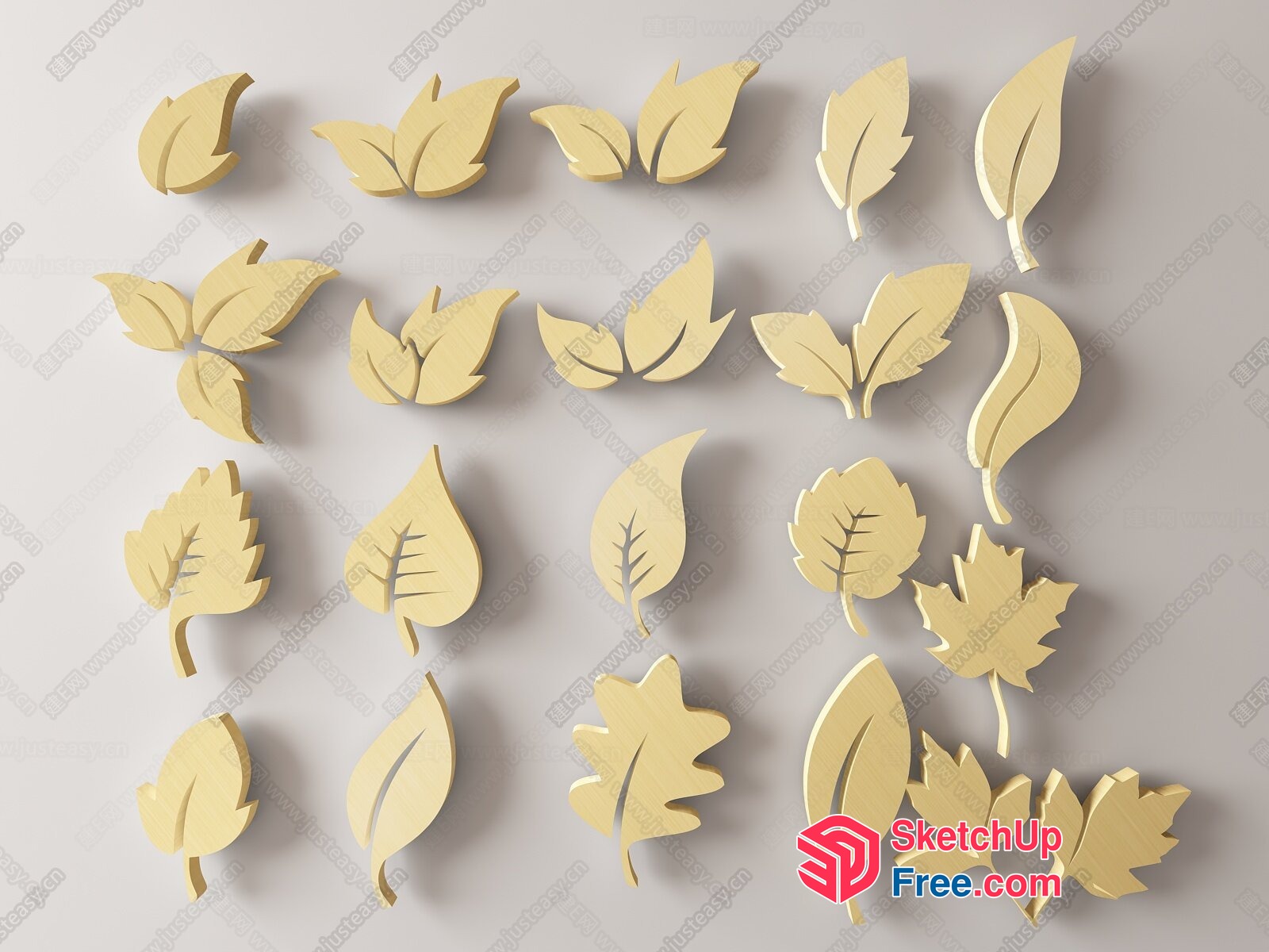 Decorative Leaves 3D SketchUp File