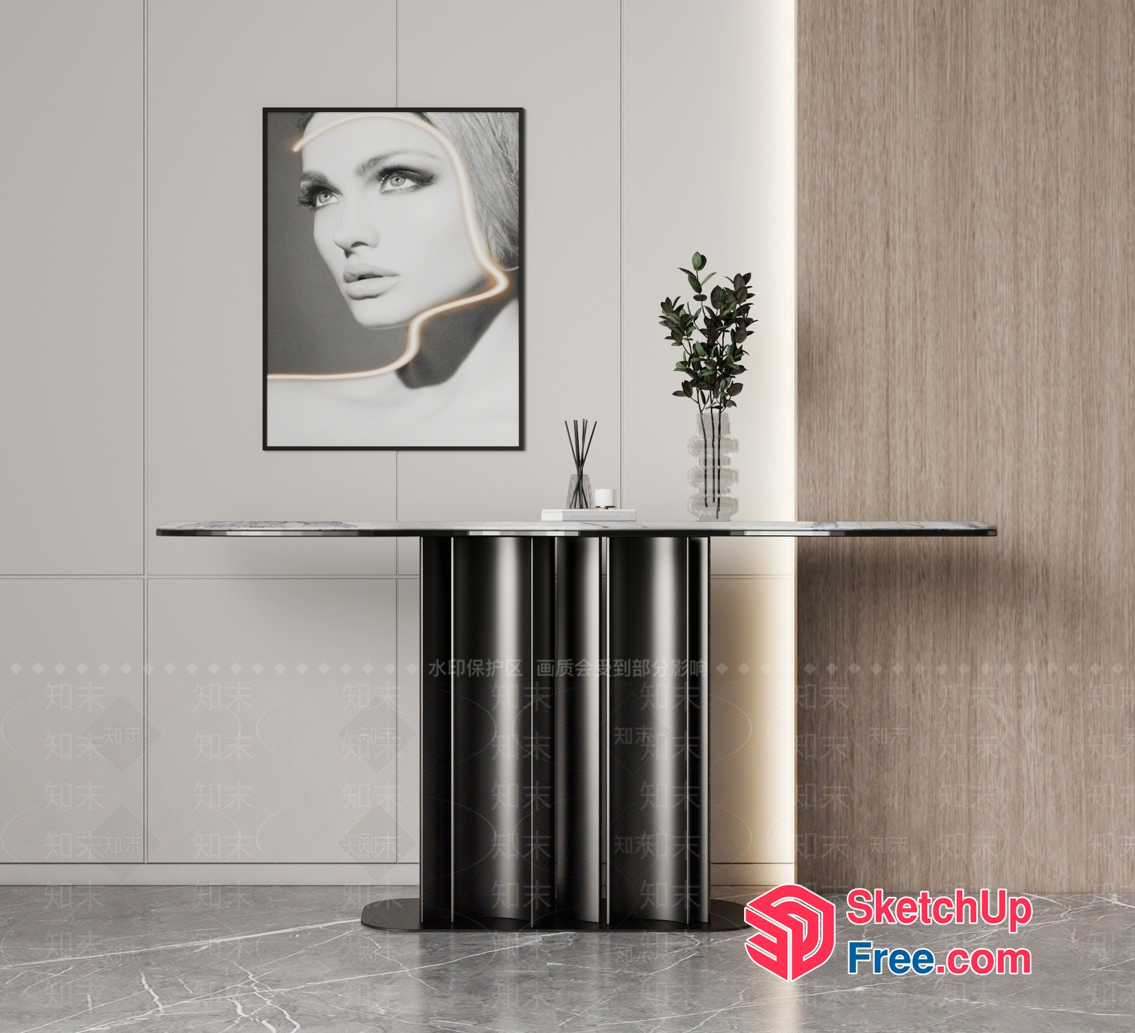 Modern Minimalist Home Decor And Furniture 3D SketchUp File