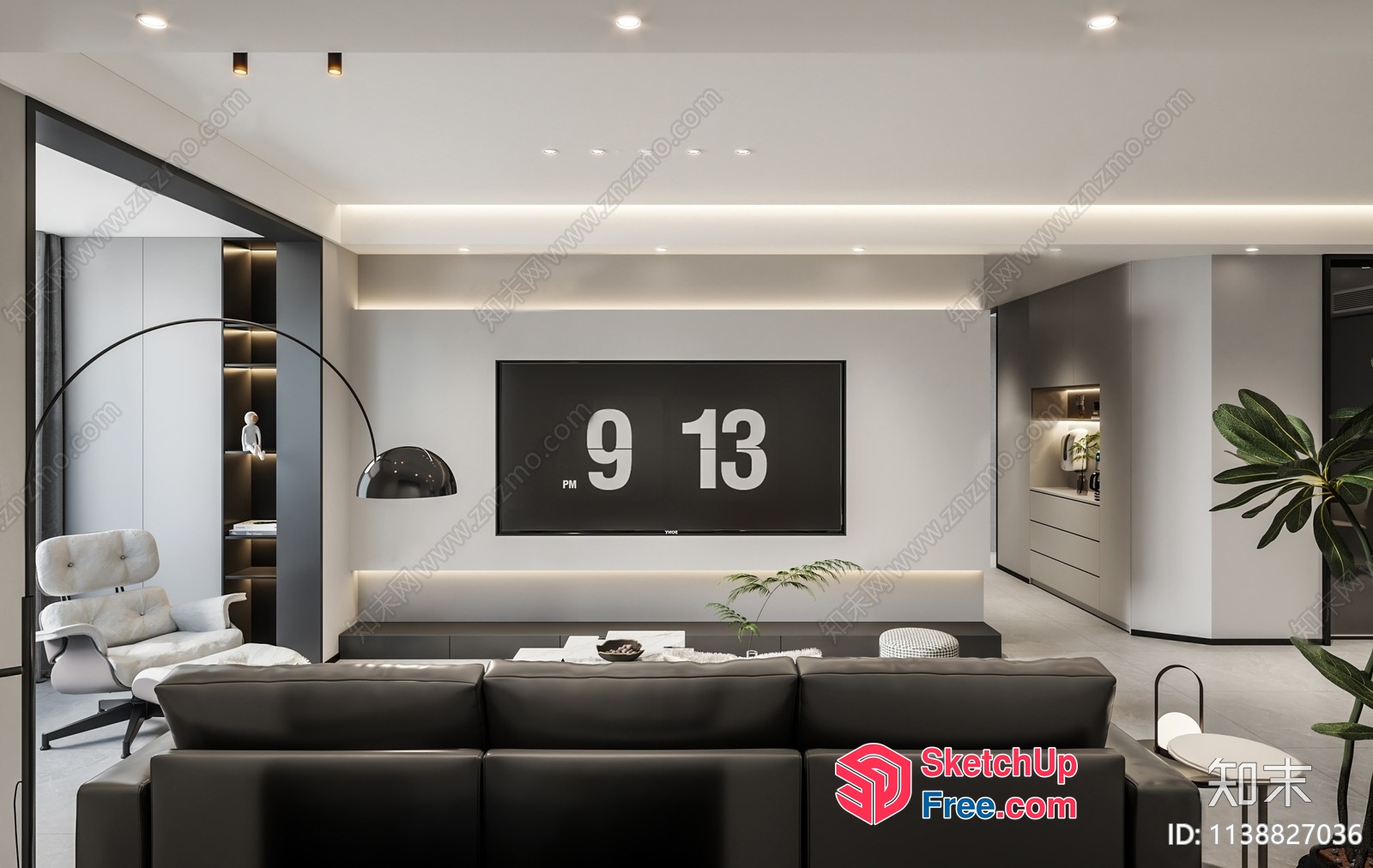 Modern Living Room With Sleek Furniture And Minimalist Decor 3D SketchUp File