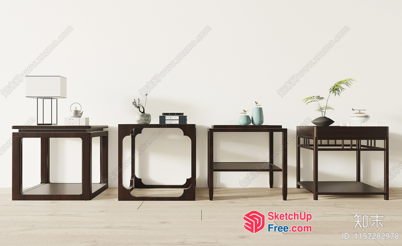 Modern Minimalist Furniture Pieces In A Neutral Setting 3D SketchUp File