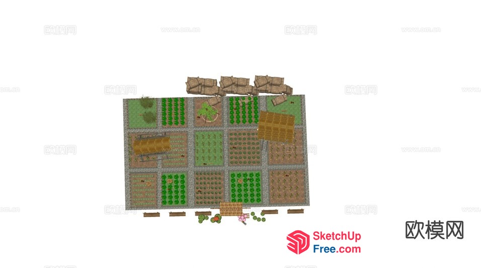 Farmhouse Garden And Outdoor Furniture Collection 3D SketchUp File