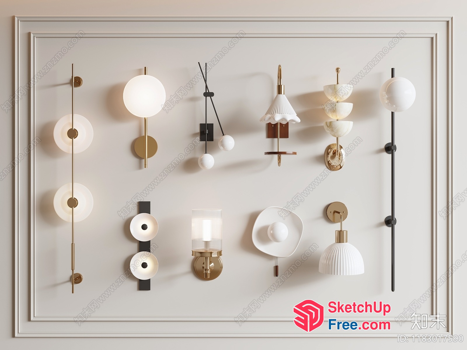 Contemporary Lighting Fixtures 3D SketchUp File