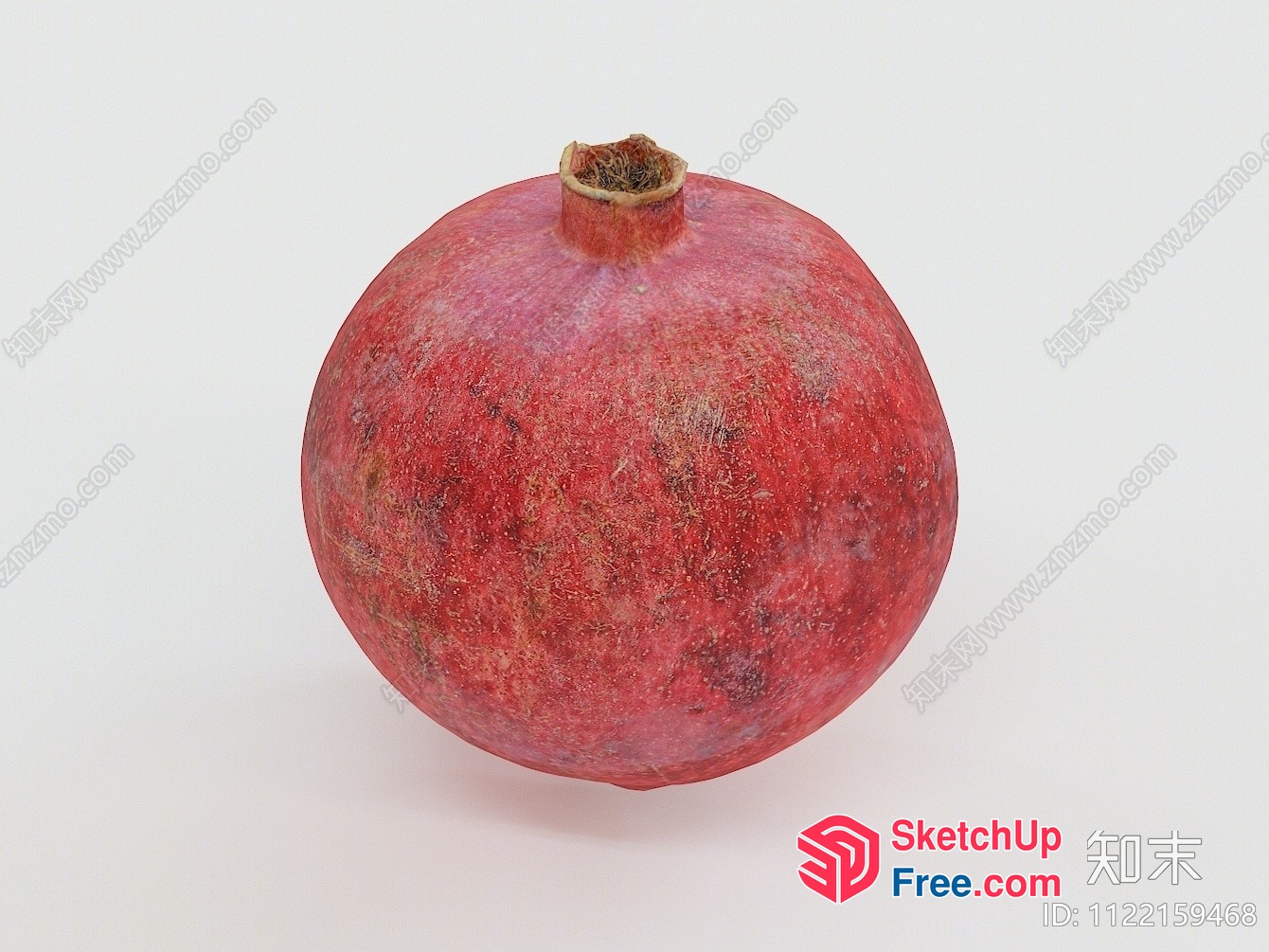 A Red Fruit With A Stem 3D SketchUp File