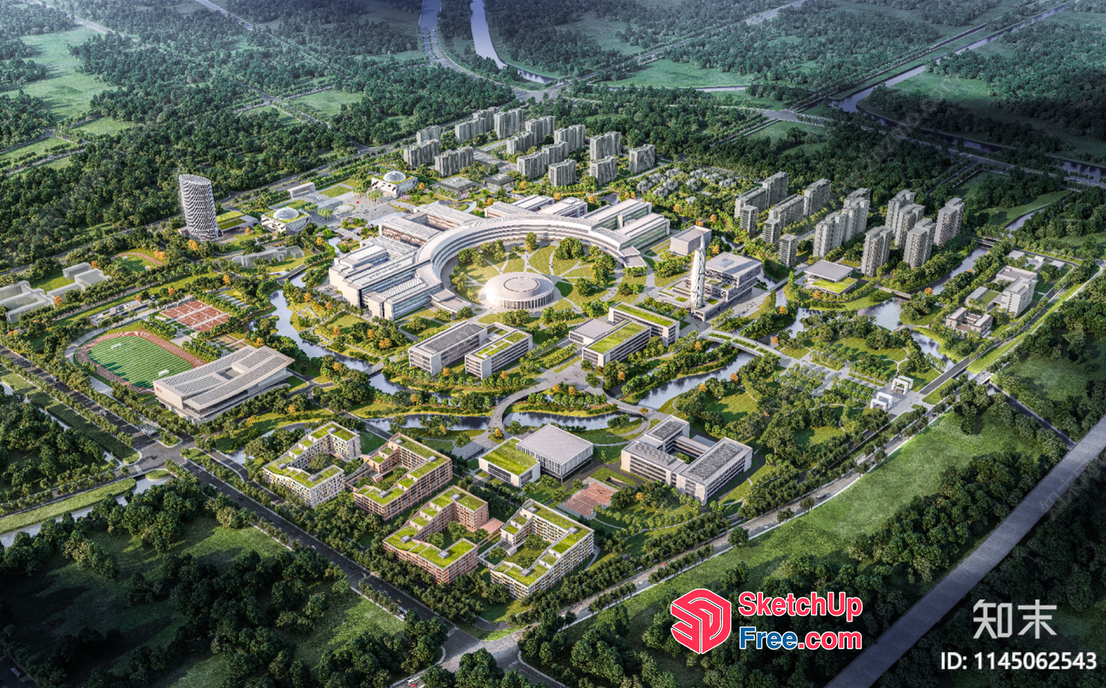 Futuristic Urban Development 3D SketchUp File