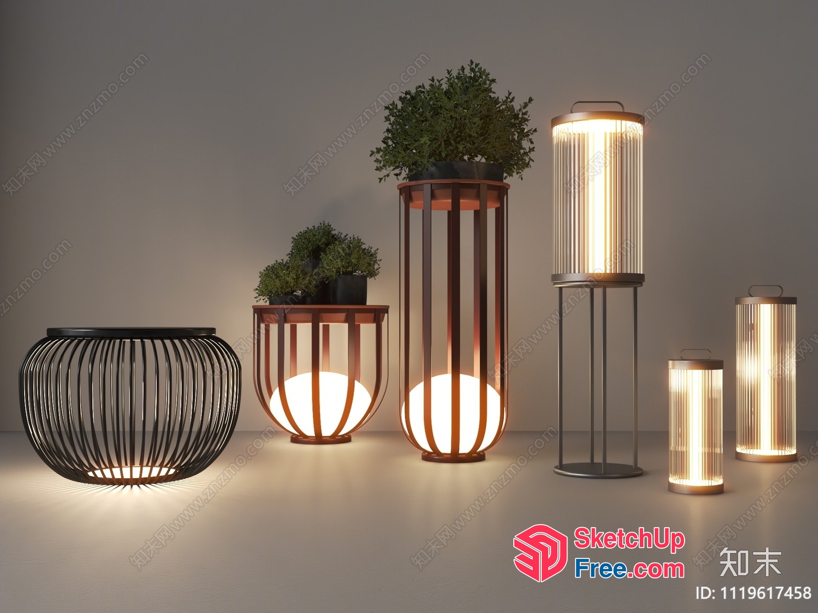 Modern Decorative Lighting Fixtures 3D SketchUp File