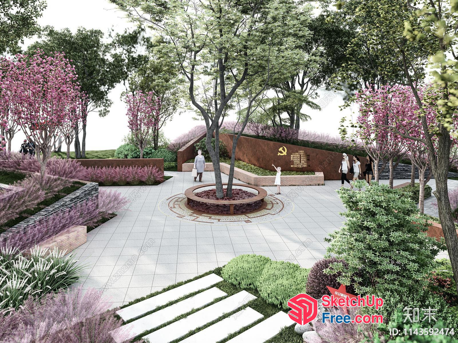 Serene Garden Oasis 3D SketchUp File