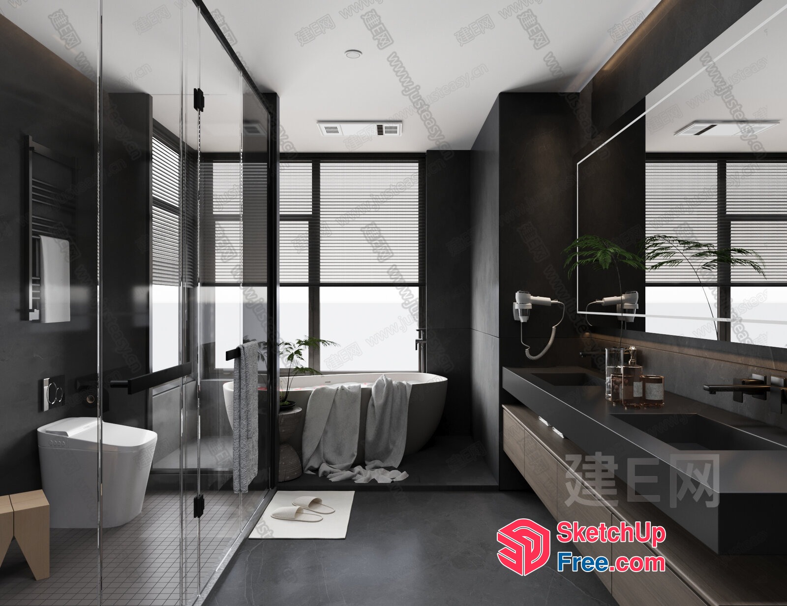 Modern Bathroom With Sleek And Minimalist Design 3D SketchUp File
