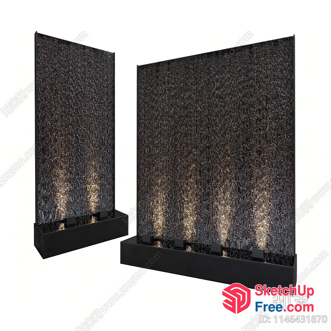 Waterfall Wall Decorations 3D SketchUp File