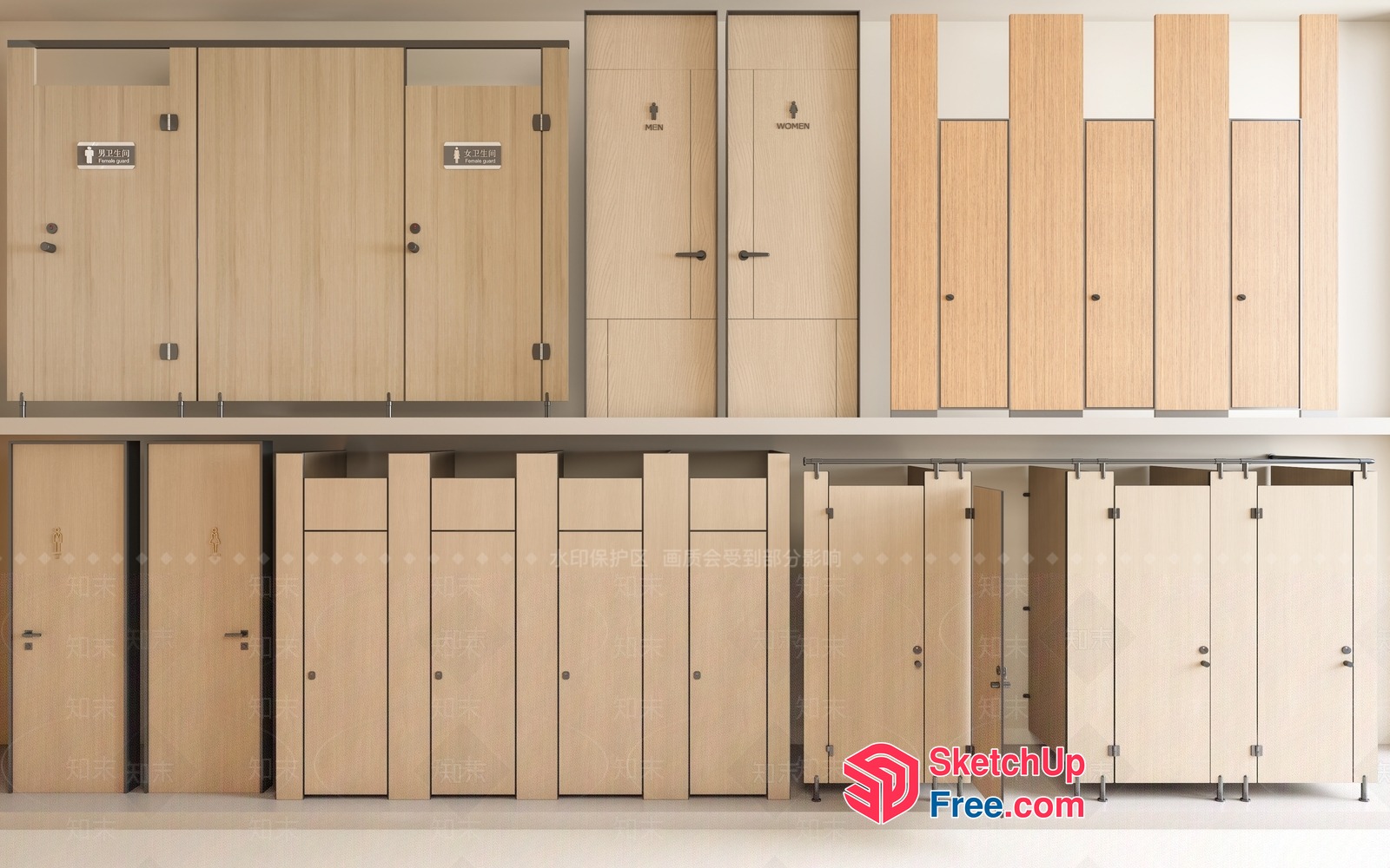 Public Restroom Facilities 3D SketchUp File
