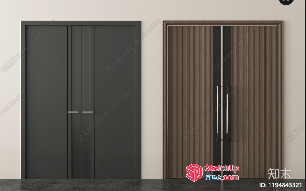 Modern Doors And Hardware 3D SketchUp File