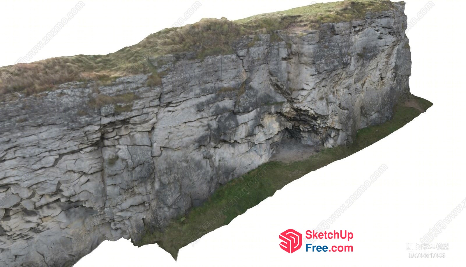 Cliffside Rocky Landscape 3D SketchUp File