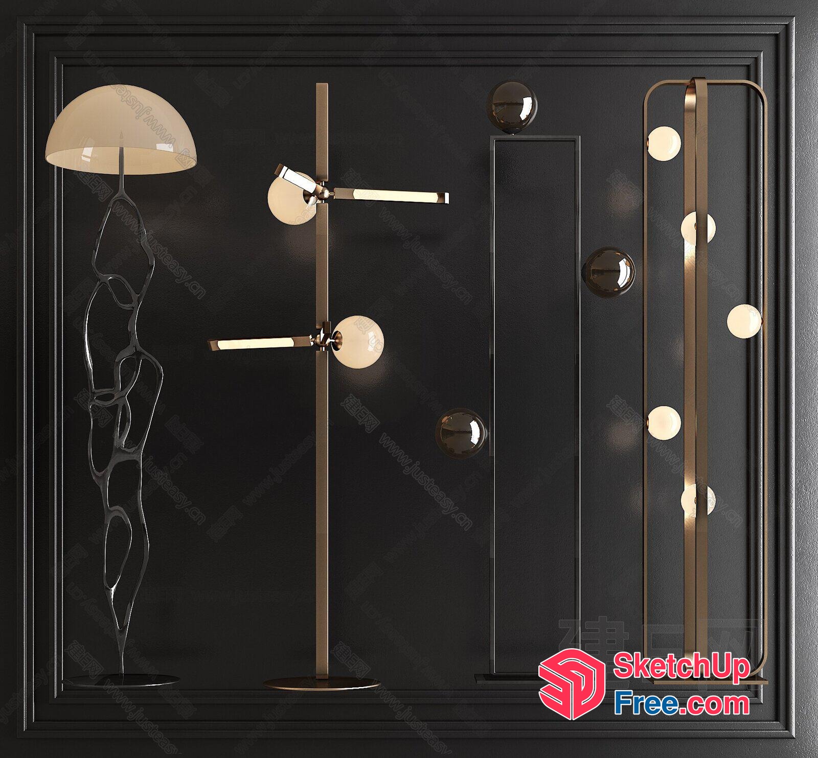 Elegant Modern Lighting Fixtures 3D SketchUp File