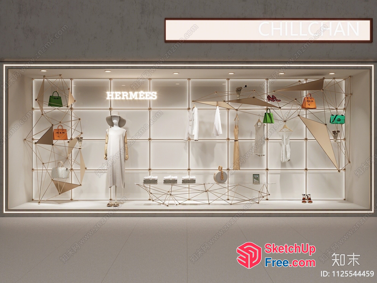 Modern Luxury Display Window 3D SketchUp File