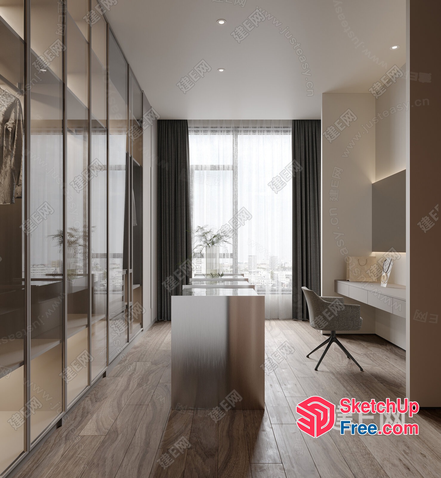 Modern Minimalist Interior Design 3D SketchUp File