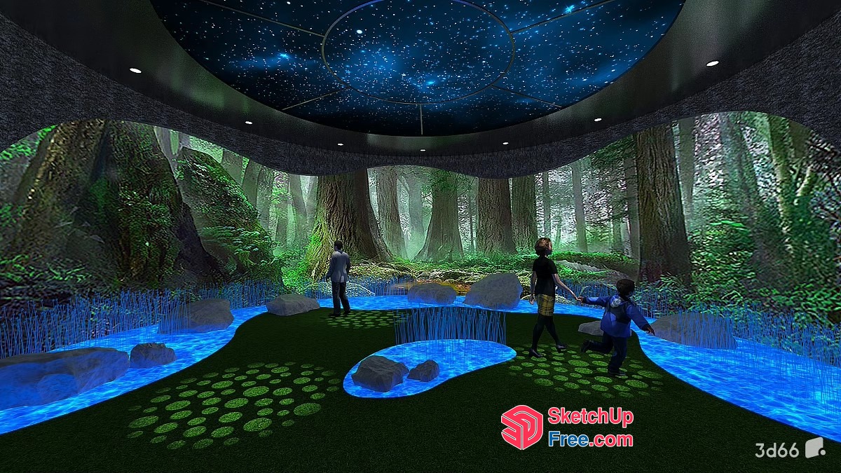 Serene Forest Oasis 3D SketchUp File