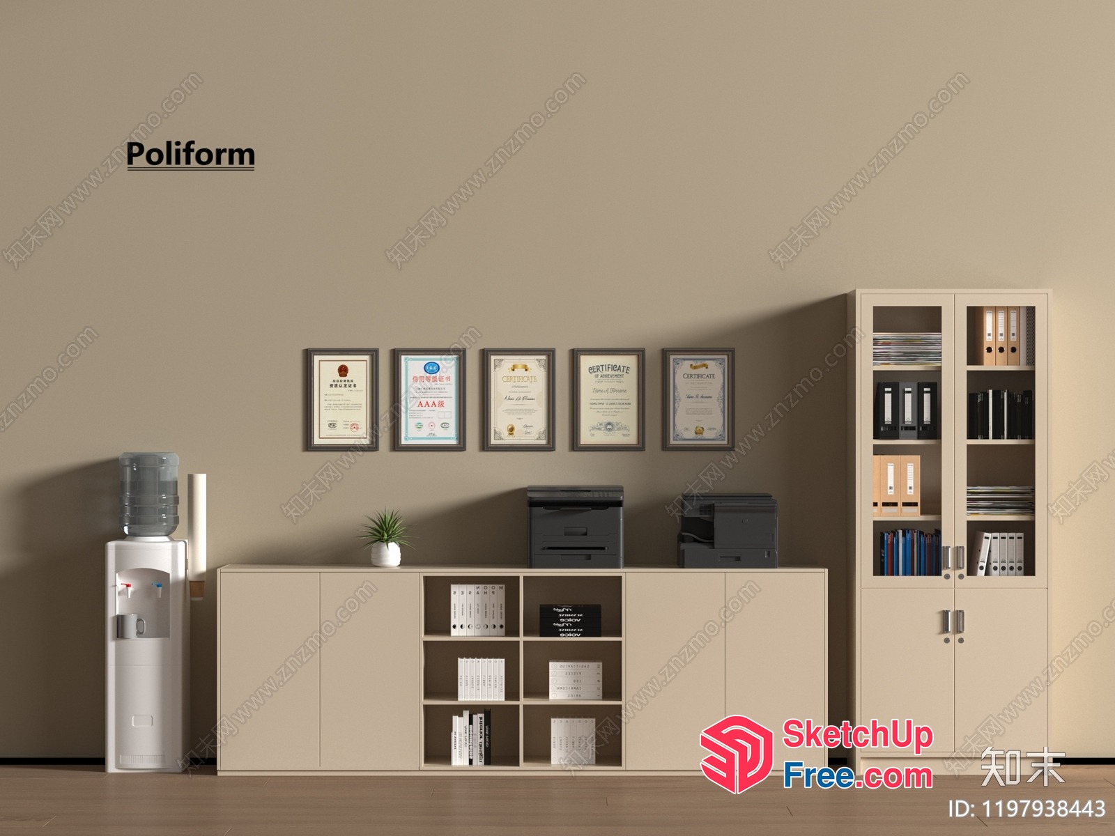Modern Office Space With Minimalist Decor 3D SketchUp File