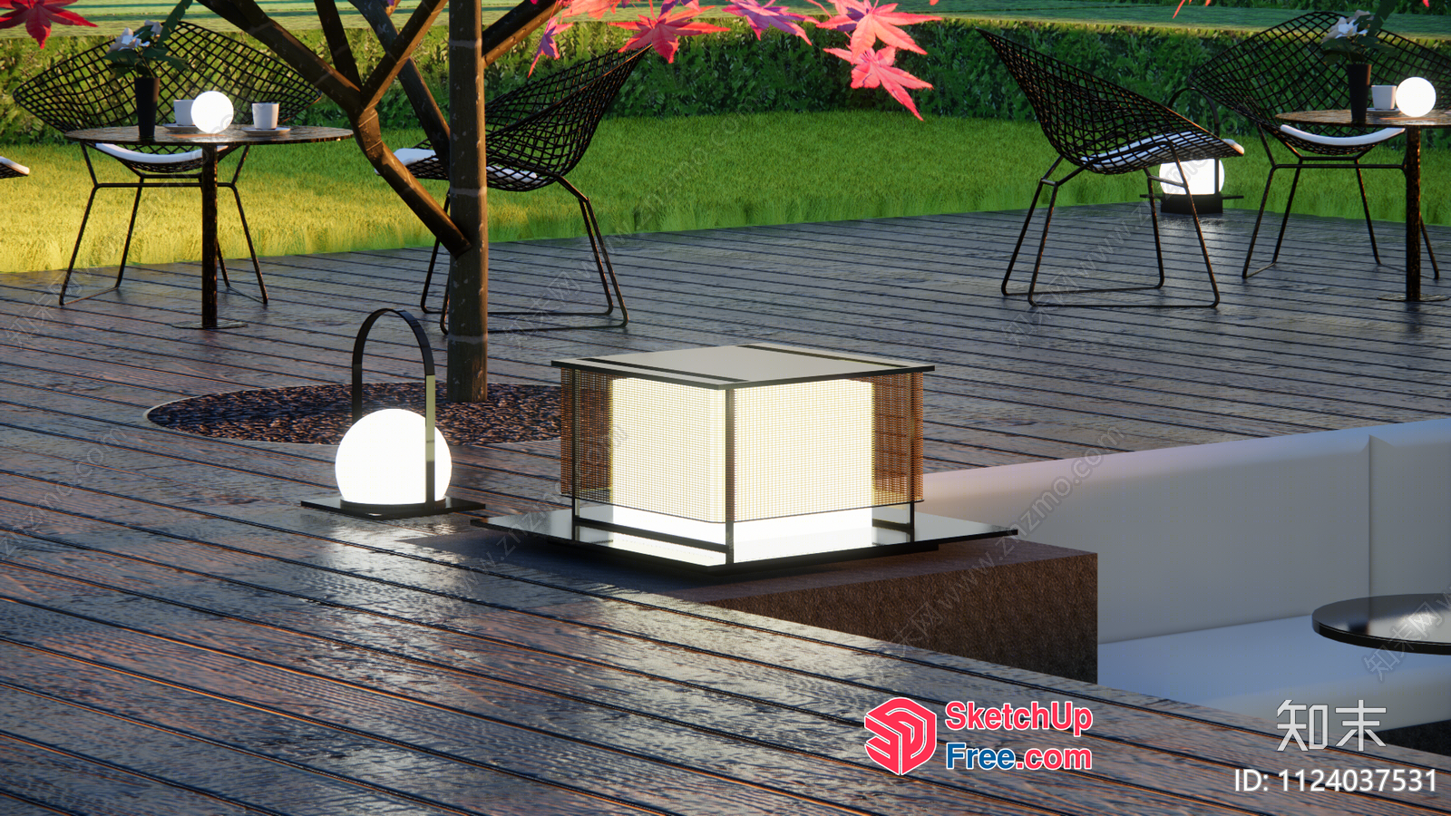 Modern Outdoor Furniture And Decor 3D SketchUp File