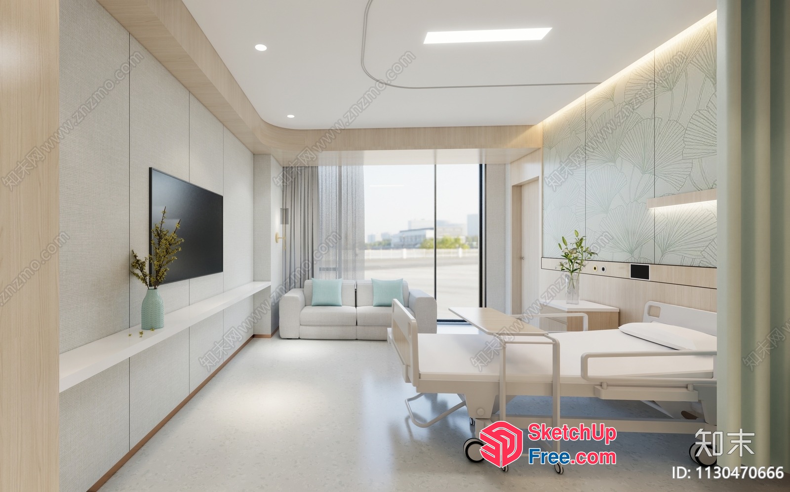 Modern Hospital Interior With Sleek Furniture And Minimalist Decor 3D SketchUp File
