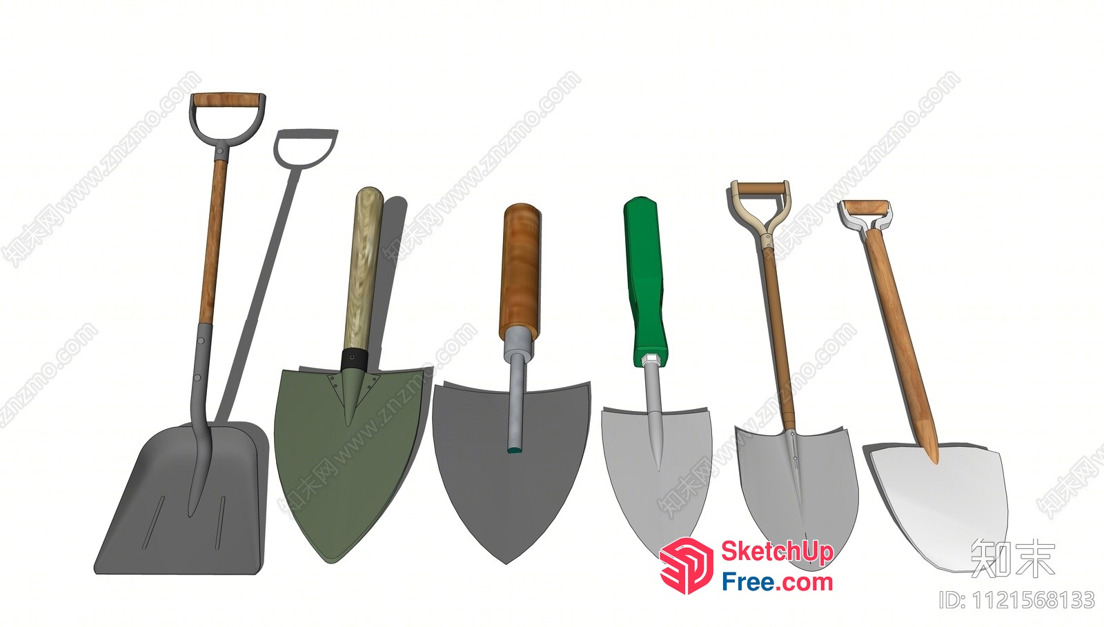 Shovels Of Various Shapes And Sizes 3D SketchUp File