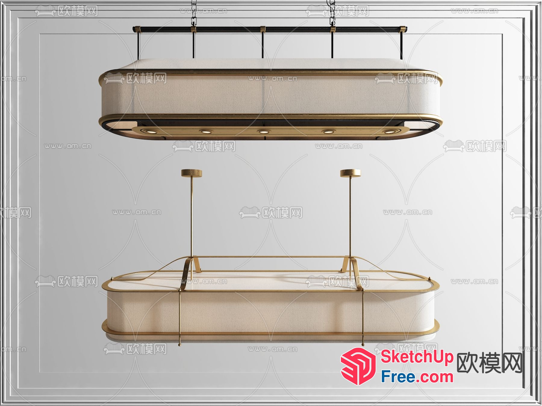 Modern Hanging Lighting Fixture 3D SketchUp File