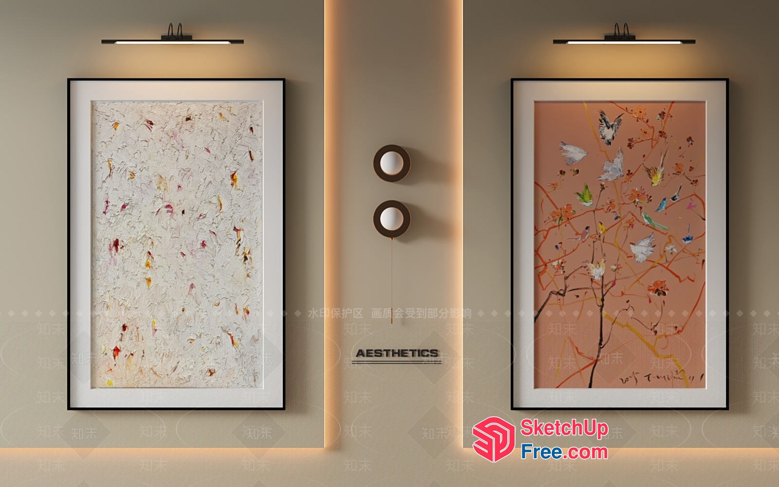 Elegant Modern Aesthetic Interior Decor 3D SketchUp File