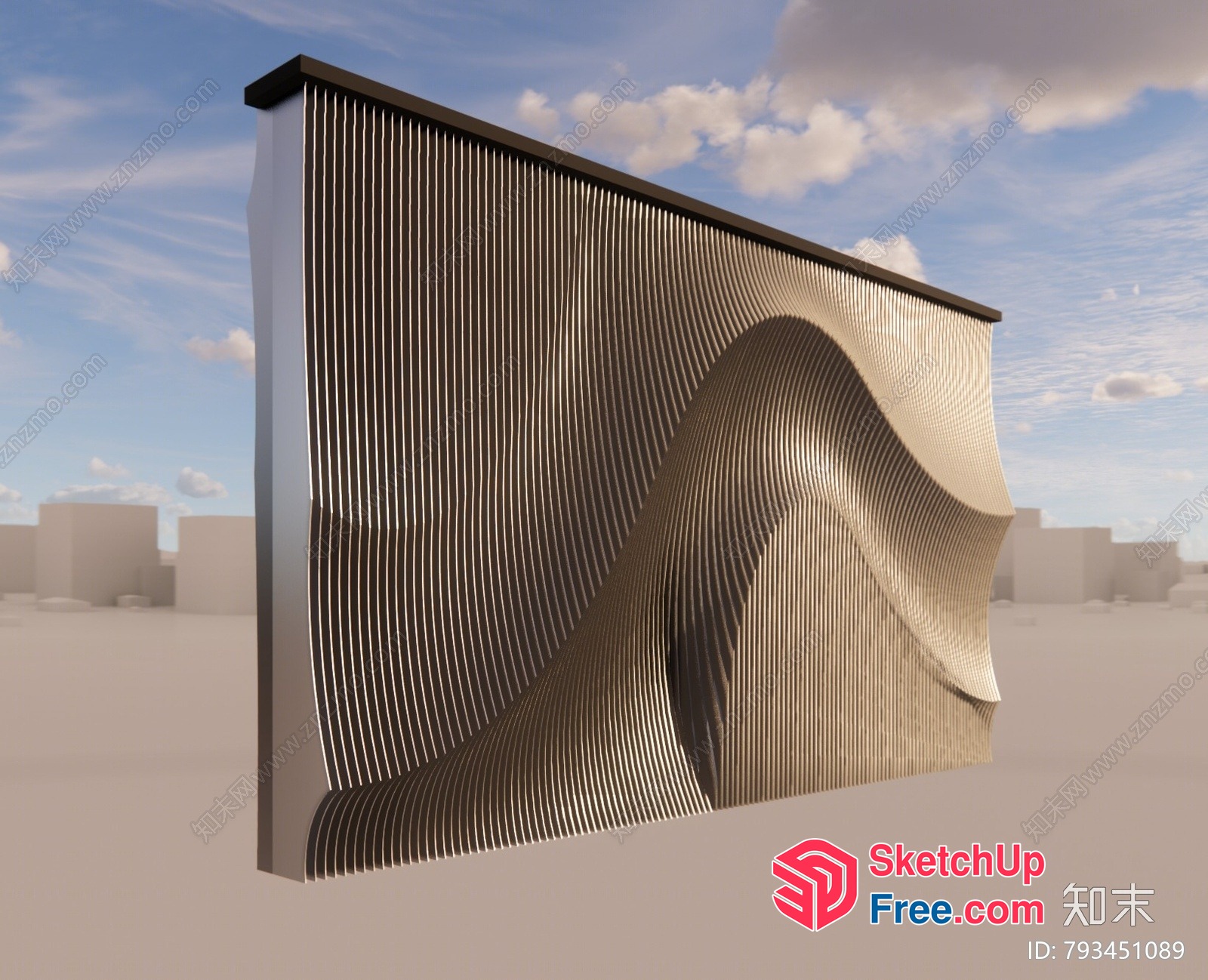 Modern 3D Wall Art 3D SketchUp File