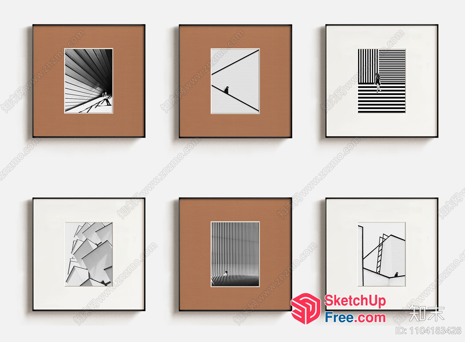 Minimalist Stairway Photography Collection 3D SketchUp File